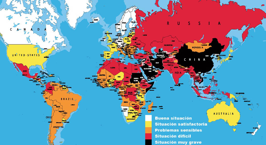 Mapa Libertad de prensa 2013